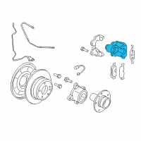 OEM 2008 BMW X5 Rear Left Brake Caliper Bracket Diagram - 34-21-6-776-787