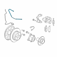 OEM 2010 BMW X6 Brake Hose Rear Diagram - 34-30-6-887-450