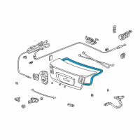 OEM 2005 Honda Civic Weatherstrip, Trunk Lid Diagram - 74865-S5D-A01
