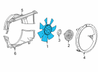 OEM 2022 GMC Savana 3500 Fan Blade Diagram - 84723175