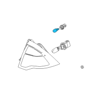 OEM 2015 Ford C-Max Back Up Lamp Bulb Diagram - E6DZ-13466-B