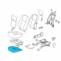 OEM 2019 Toyota Highlander Seat Cushion Pad Diagram - 71501-0E021