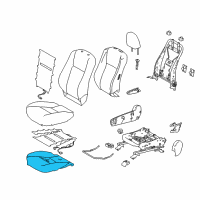 OEM 2017 Toyota Highlander Seat Cushion Pad Diagram - 71501-0E021