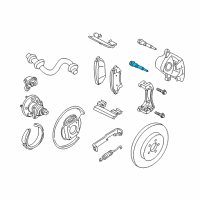 OEM 2007 Chevrolet Monte Carlo Pin Kit, Rear Brake Caliper Guide Diagram - 88967230