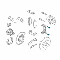 OEM Pontiac Grand Am Caliper Support Bolt Diagram - 18023069