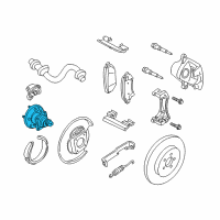 OEM 2006 Pontiac Grand Prix Hub & Bearing Diagram - 19122338