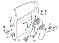 OEM 2022 BMW M8 Gran Coupe REAR DOOR HANDLE BOWDEN CABL Diagram - 51-22-7-428-535