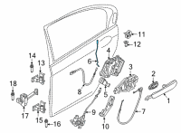 OEM 2022 BMW M8 Gran Coupe OPERATING ROD, DOOR REAR LEF Diagram - 51-22-7-497-999