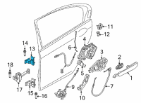 OEM 2021 BMW 745e xDrive Door Hinge, Top Left Diagram - 41-51-7-420-093