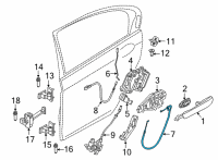 OEM 2021 BMW M8 Gran Coupe BOWDEN CABLE, OUTSIDE DOOR H Diagram - 51-22-7-428-529