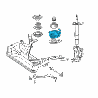 OEM 2002 BMW Z8 Coil Spring, Front Diagram - 31-33-1-096-090