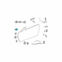 OEM 2002 Chrysler Sebring Front Door Upper Hinge Diagram - 4878792AA