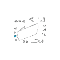 OEM 2005 Chrysler Sebring Front Door Lower Hinge Diagram - 4880000AA