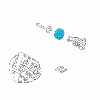 OEM 2002 Acura MDX Pulley Complete , Idler Diagram - 31180-P8F-A03