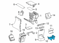 OEM Toyota Sienna Cup Holder Diagram - 58925-08010-B0