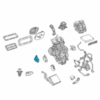 OEM 2021 Jeep Compass Air Conditioner And Heater Actuator Diagram - 68350345AB