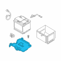 OEM 2013 Hyundai Veloster Tray Assembly-Battery Diagram - 37150-2V000