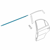 OEM 2012 Hyundai Accent Weatherstrip Assembly-Rear Door Belt Outside LH Diagram - 83210-1R000
