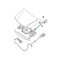 OEM 2012 Nissan Pathfinder Rod Hood Support Diagram - 65770-9BM0B
