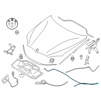 OEM 2015 BMW X5 Rear Bowden Cable Diagram - 51-23-7-367-536