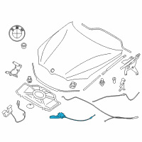 OEM 2015 BMW X5 Front Hatch/Locking System Latch Control Diagram - 51-23-7-294-536