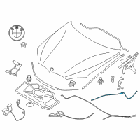 OEM 2016 BMW X5 Rear Bowden Cable Diagram - 51-23-7-367-535