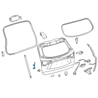 OEM 2014 Toyota Highlander Lift Cylinder Lower Bracket Diagram - 68903-0E020