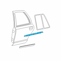 OEM Mercury Belt Weatherstrip Diagram - 6W7Z-5425596-BA