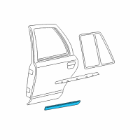 OEM 2004 Mercury Marauder Body Side Molding Diagram - 5W7Z-5425557-APTM