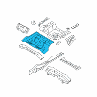 OEM 2010 Hyundai Sonata Panel Assembly-Rear Floor Front Diagram - 65512-0A000