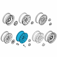 OEM 2013 Ford F-150 Wheel, Alloy Diagram - 9L3Z-1007-F