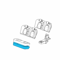 OEM 2009 Buick Lucerne Pad Asm-Rear Seat Cushion (W/ Frame) Diagram - 15903859