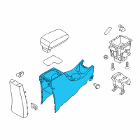 OEM 2014 Hyundai Accent Console-Rear Diagram - 84637-1R200-8M