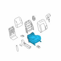 OEM Nissan Murano Cushion & Adjuster Assy-Front, RH Diagram - 873A2-3ZG0B