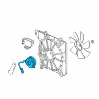 OEM 2018 Acura RLX Motor, Cooling Fan Diagram - 38616-R9S-A01