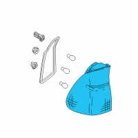 OEM 2004 BMW X5 Rear Light In The Side Panel, White Right Diagram - 63-21-7-164-474