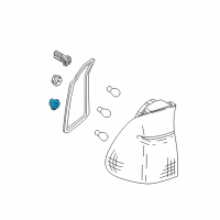 OEM 2004 BMW X5 Bulb Socket, Yellow Bulb Diagram - 63-21-6-902-879