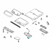 OEM 1997 Ford Contour Interior Bulb Diagram - E7RY-13466-D