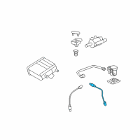 OEM 2009 Hummer H3T Rear Oxygen Sensor Diagram - 12609949