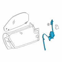 OEM 2003 Dodge Viper Door Window Regulator Diagram - 4865611AI