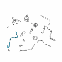 OEM 2003 Lexus RX300 Power Steering Return Tube Sub-Assembly Diagram - 44406-48010