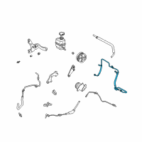 OEM 2003 Lexus RX300 Power Steering Pressure Feed Tube Assembly Diagram - 44410-48030