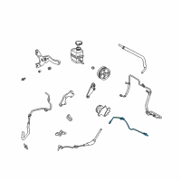 OEM Lexus RX300 Power Steering Return Tube Assembly Diagram - 44420-48010