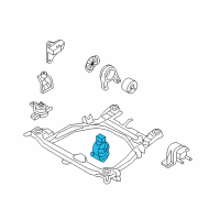 OEM 2012 Hyundai Santa Fe Bracket Assembly-Roll Stopper, Front Diagram - 21910-2B100