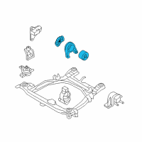 OEM Kia Sorento Rear Roll Stopper Bracket Assembly Diagram - 219302P500