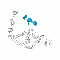 OEM 2011 Hyundai Santa Fe Bracket Assembly-Roll Stopper, Rear Diagram - 21930-2P500