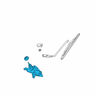 OEM 2005 Kia Rio Rear Wiper Motor Assembly Diagram - 0K34A67450E