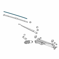 OEM 2016 Acura RLX Blade Rubber Diagram - 76622-TZ3-A01