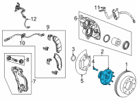 OEM GMC Sierra 3500 HD Hub & Bearing Diagram - 13512700