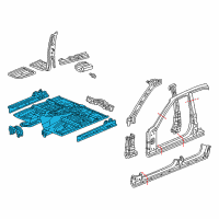 OEM 2000 Acura RL Floor, Front Diagram - 65100-SZ3-A03ZZ